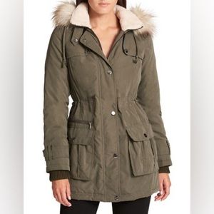 DKNY Green Parka Coat